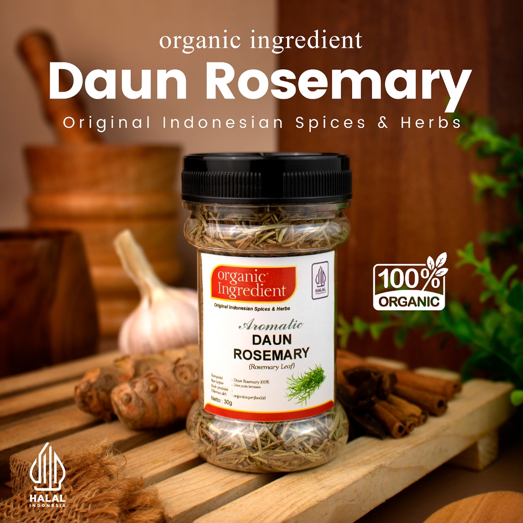 

Organic Ingredient Daun Rosemary Original Rempah Indonesia Bumbu Dapur