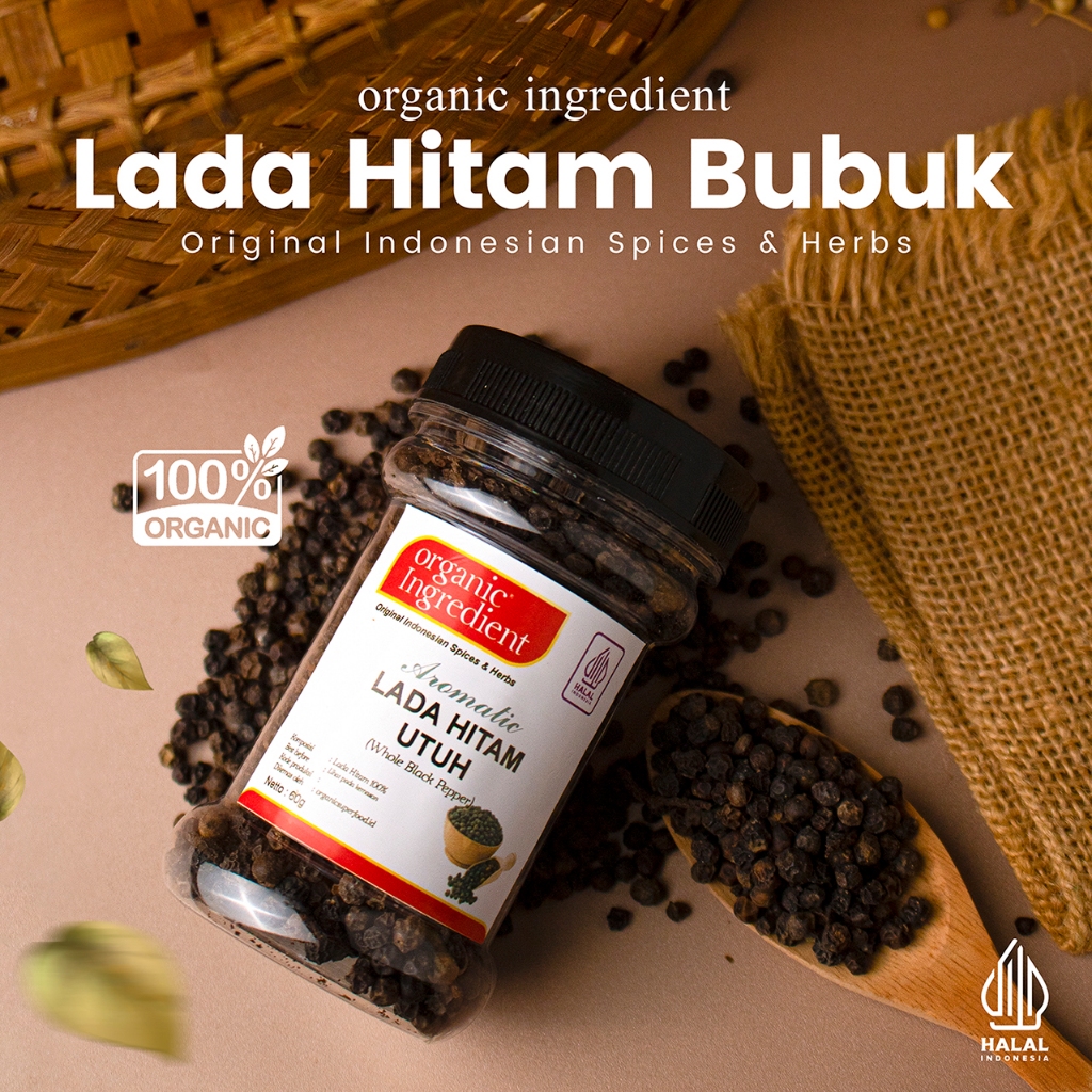 

Organic Ingredient Lada Hitam Utuh Original Rempah Indonesia Bumbu Dapur