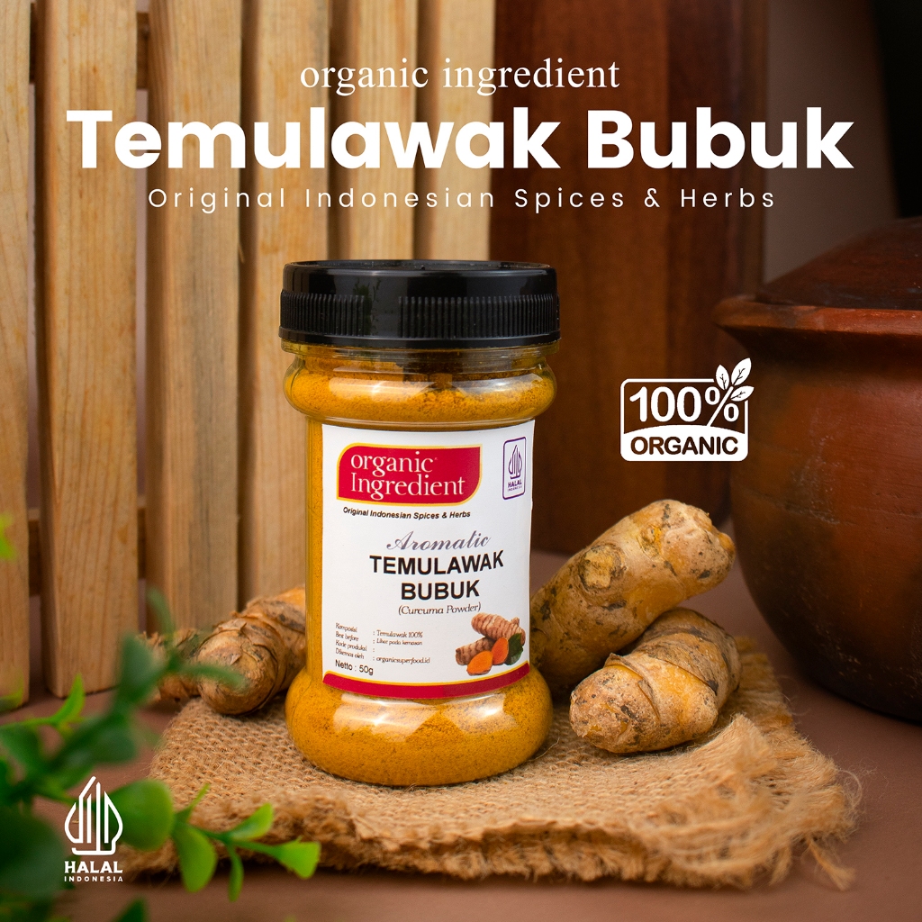 

Organic Ingredient Temulawak Bubuk Original Rempah Indonesia Bumbu Dapur