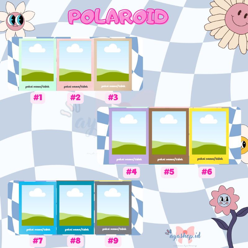 POLAROID/FOTO POLAROID WARNA/POLAROID NAMA/FOTO POLAROID 2R