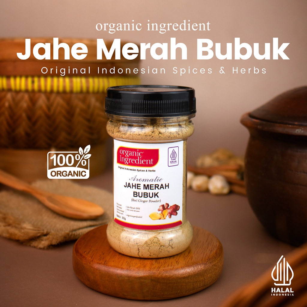 

Organic Ingredient Jahe Merah Bubuk Original Rempah Indonesia Bumbu Dapur