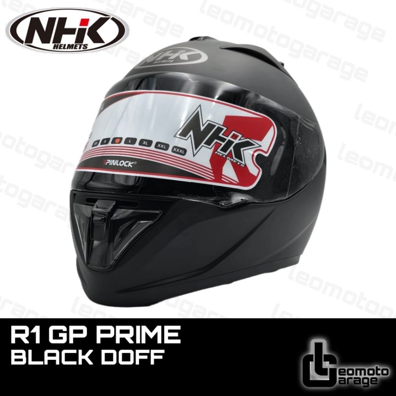 NHK GP PRIME SOLID BLACK DOFF HELM FULL FACE