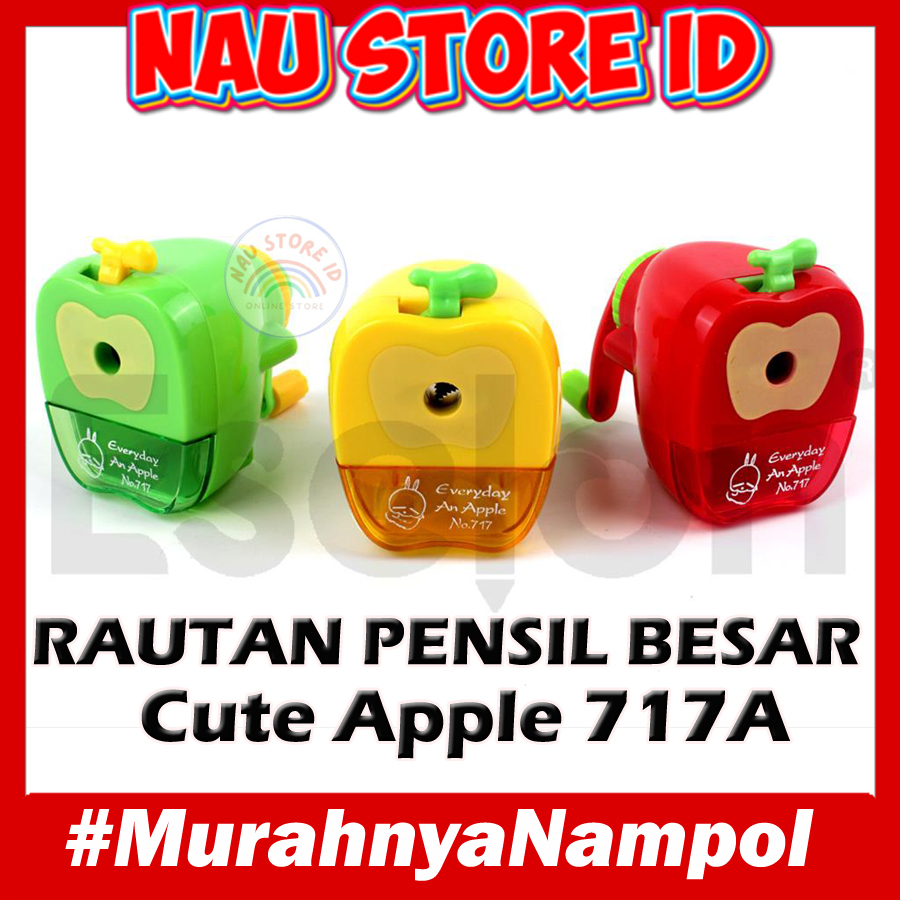 

[ RAUTAN PENSIL BESAR ] RAUTAN PENSIL ANAK SERI APEL / Rautan Meja Cute Apple 717A / Rautan Meja Fancy - ATK - NAU STORE ID