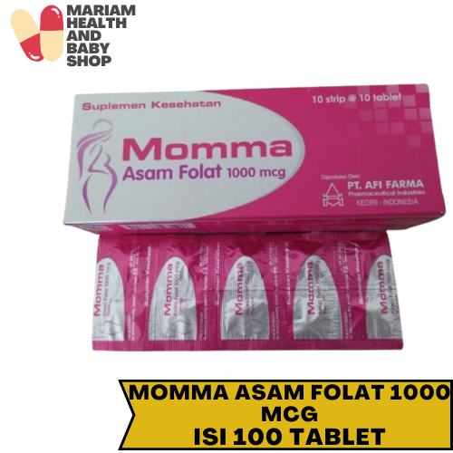 Momma Asam Folat 1000 mcg AFI / Suplemen Asam Folat / Folic Acid Untuk Ibu Hamil / Program Hamil