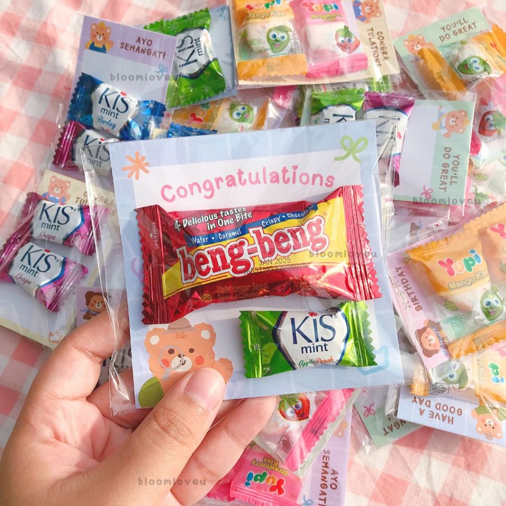 

Cute Mini Gift [TANPA PERMEN/SNACK] Birthday Mini Hampers Ulang Tahun Graduation Wisuda Sempro Kado Candy Permen Snack Jajan Freebies Souvenir Lucu