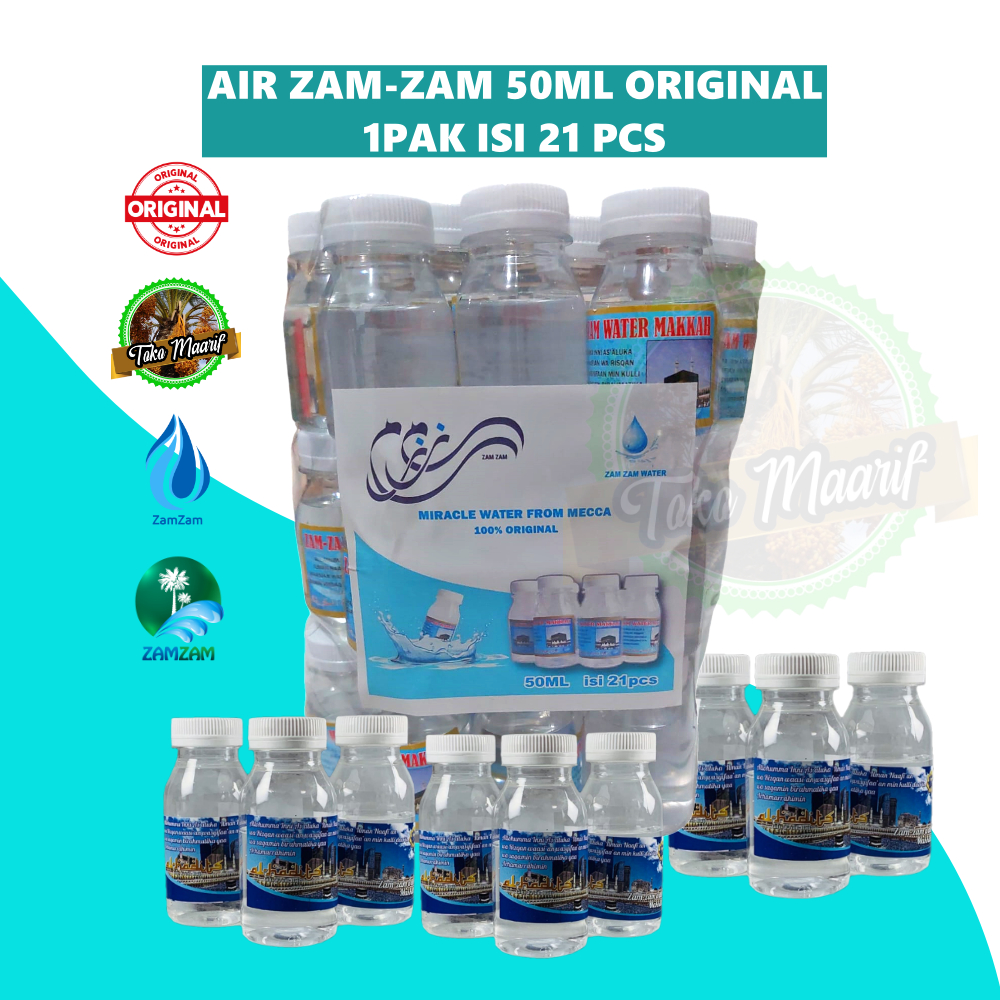 

(50 pcs) Air zam zam 50ml original 1pak isi 10-50 botol