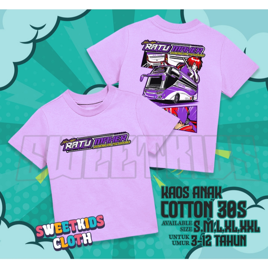 Kaos Anak Bus Mania Bus Ratu Maher / Atasan Baju Anak Bus Ratu Maher Busmania