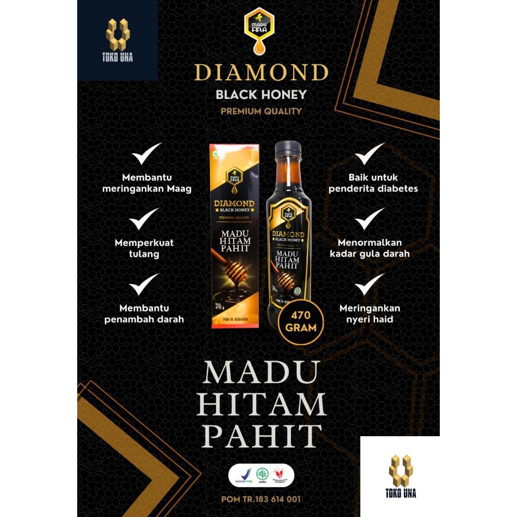 

Madu Hitam Pahit Diamond Original Black Honey Premium 470 gram