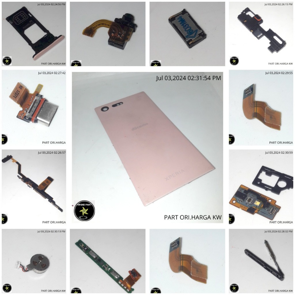 PART SONY XPERIA X COMPACT - (SO-02J)  - BACKDOOR/ KAMERA DEPAN-BELAKANG/ SPEAKER EARPIECE-BUZZER/FL