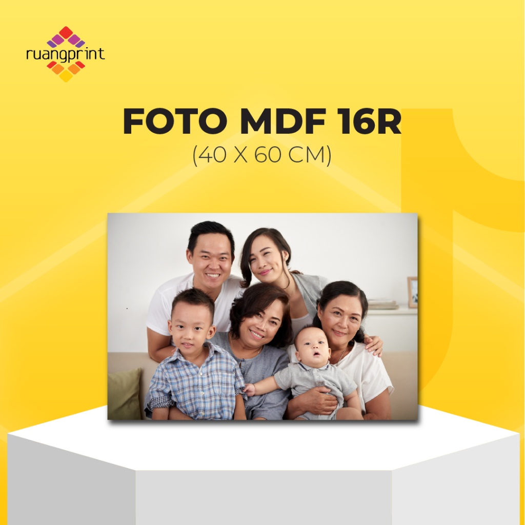 Foto MDF 16R / Cetak Foto Nikah / Foto Keluarga Bingkai MDF / Foto Sekolah / Foto Wisuda(uk 40x60cm)