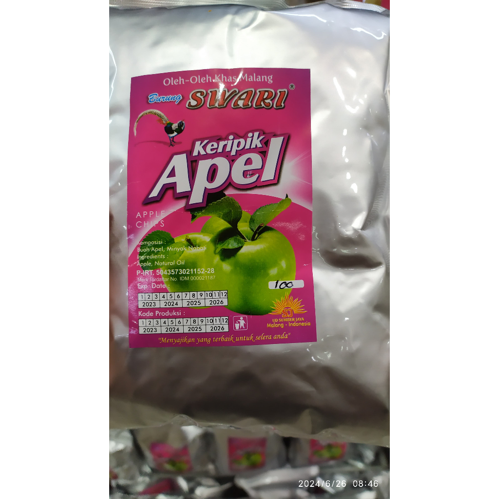 

Kripik Buah Burung Swari Kemasan Foil 200gr khas Malang