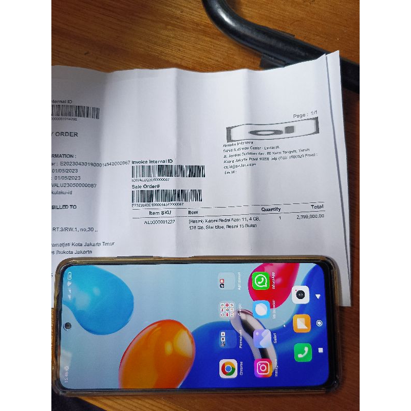 XIAOMI REDMI NOTE 11  4/128 & 6/128 HANDPHONE SECOND