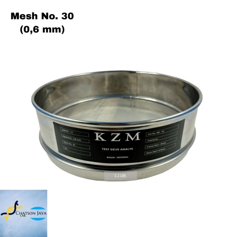 Ayakan Mesh Test Sieve Ayakan Mesh 30 (0,6 mm) Diameter 20 cm