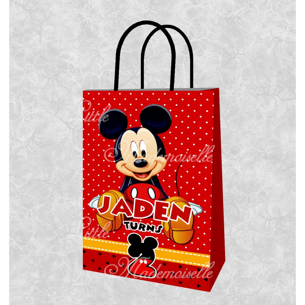

Tas Ulang Tahun Anak / Goodie Bag Anak / Paper Bag Mickey Mouse