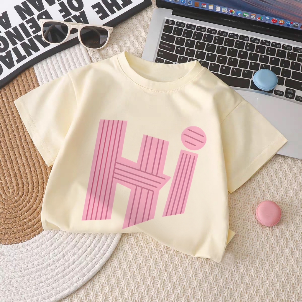 laozy 2-12 Tahun Kaos anak import korea style perempuan 12 tahun baju anak perempuan atasan t shirt 