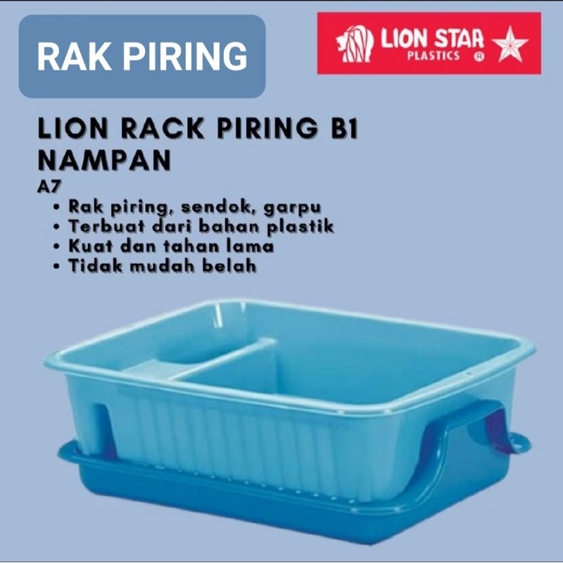 Lion star rak piring plastik + nampan a7/rak piring plastik lion star plus nampan