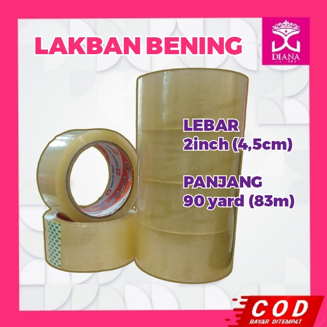 

6 Pcs Lakban bening 2 inch 90 yard (45 mm x 83 meter)