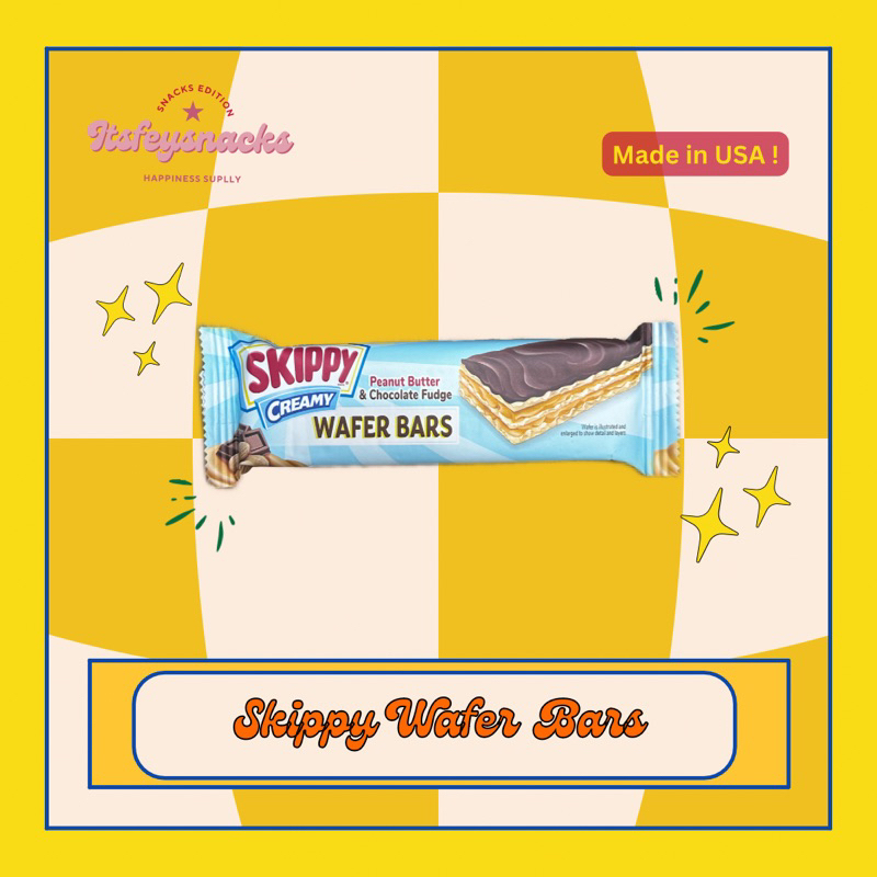 

[SKIPPY] 2 PCS WAFER BARS SKIPPY CREAMY PEANUT BUTTER & CHOCOLATE FUDGE