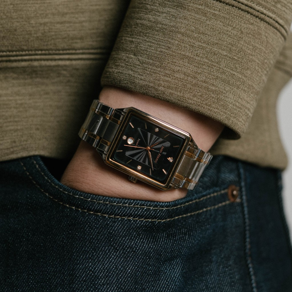 Jam Tangan Rantai Pria Cowok Anti Air Jean Alexis JA125  - GST - Black Dial