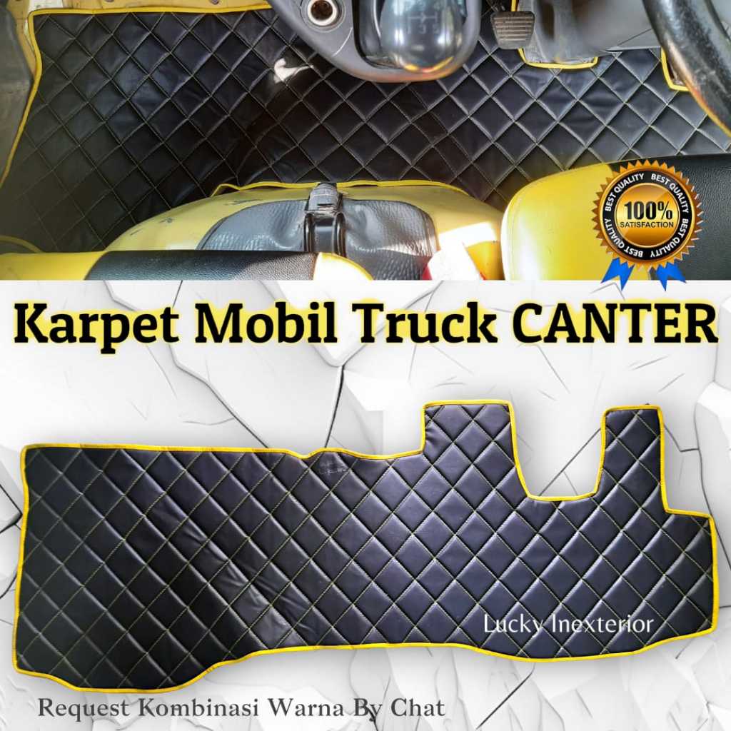 Karpet Lantai Truck CANTER Mitsubishi Mobil Kulit Premium Pelindung Alas Interior Aksesoris