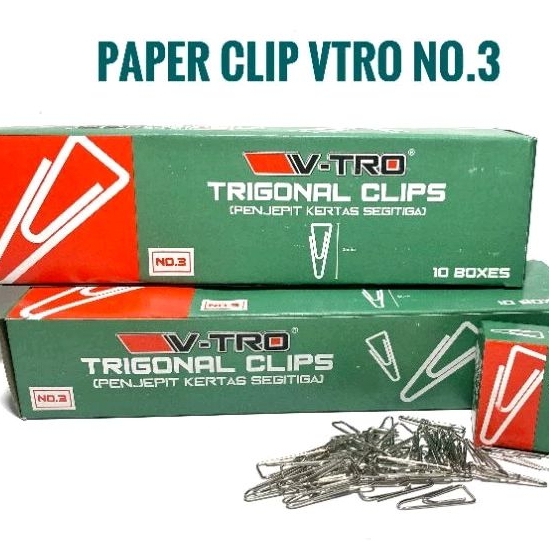 

Paper Clip V-Tro No 3/Penjepit Kertas/Penjepit Buku/Penjepit Murah Bagus