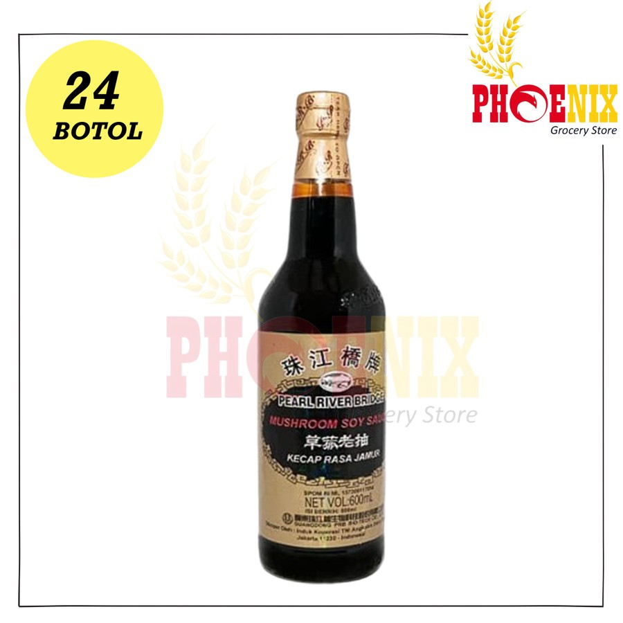 

Kecap Rasa Jamur Pearl River Bridge MERK TTS 1 dus 24 Botol 600 ml