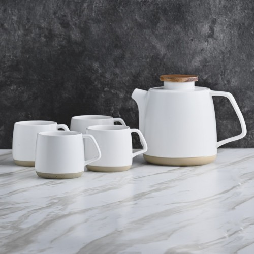 Brewsuniq - Duquet Mug & Teapot - Bone White / Cangkir Gelas Minum Cantik Unik Estetik Minimalis