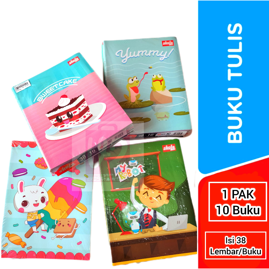 

V2_Buku Tullis SKOLA 38 Lembar (10Pcs Buku)