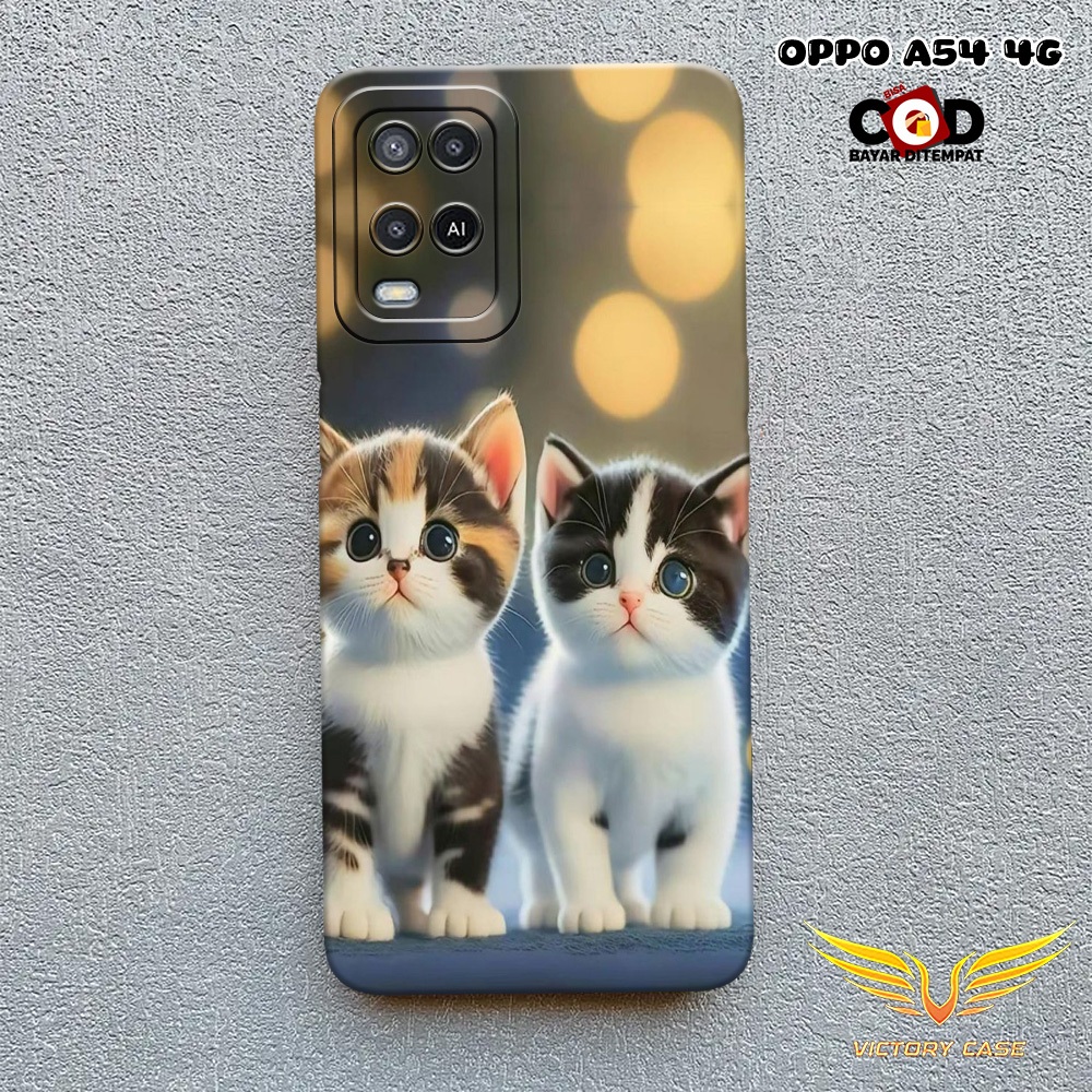 New Kucing Case - Softcase Oppo A54 4G Terbaru - Case Hp Oppo A54 4G - Casing Oppo A54 4G - Case Len