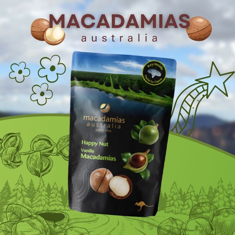 

Macadamias Australia Happy Nut Kacang Makadamia 225g 1 Pouch