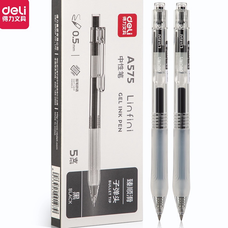 

KODE Y1X8 Deli Pulpen Gel Gel Pen 5mm Penulisan Lancar A575 12 PCS