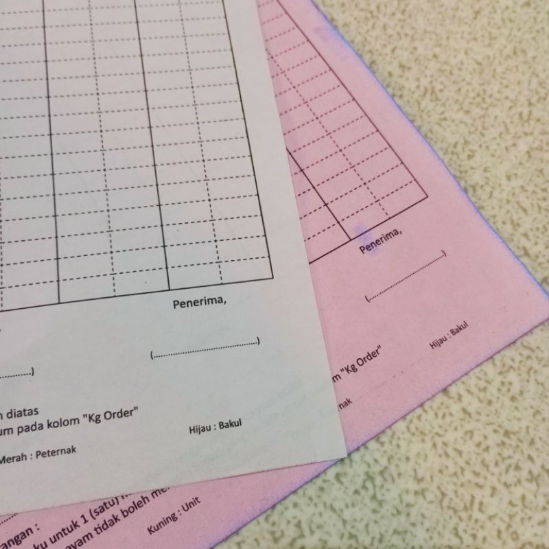 

tambah warna tinta cetak nota