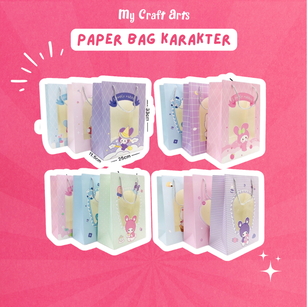 

Paper Bag Karakter - Paperbag Besar Jumbo Kartun Pastel - My Craft Arts