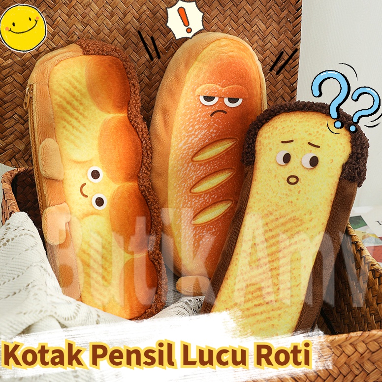 

CODPencil Case Kain Kotak Lucu Karakter Roti French ToastHamburger Cute Pensil Sekolah Aesthetic Korea KODE C3K1