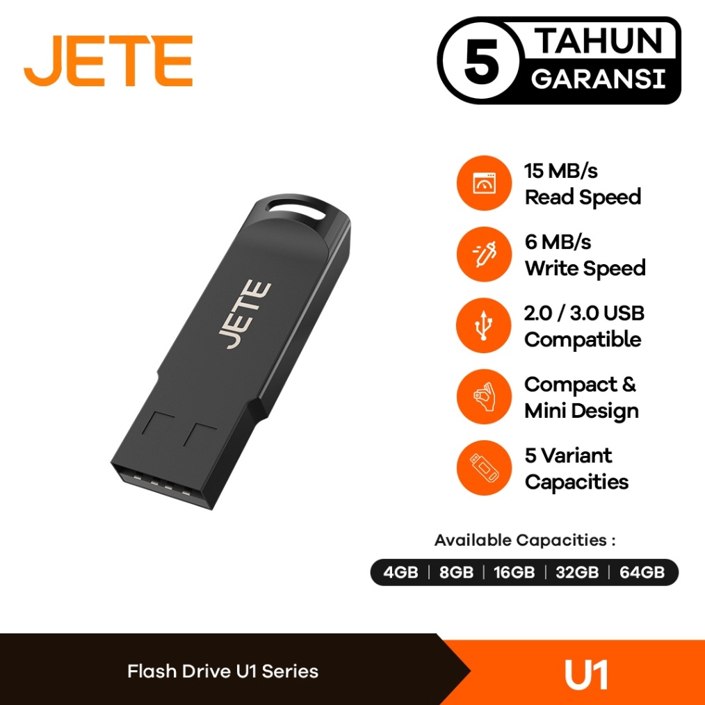 Flashdisk JETE USB 2 JETE U1  Garansi 5th t NZ2