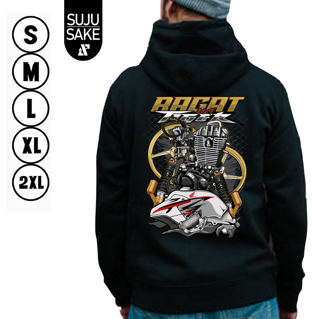 Sujusake Industries Hodie Hody Hodi Hoodie Hoodi Jaket Atasan Jemper Komunitas Motor Club Honda Raga