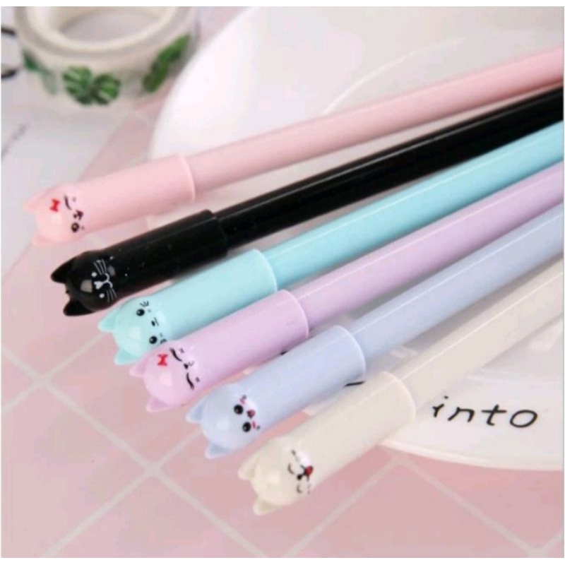 

Pena Karakter Meow Kucing Lucu Pulpen Karakter Gel Imut Pulpen Gel Pena Murah