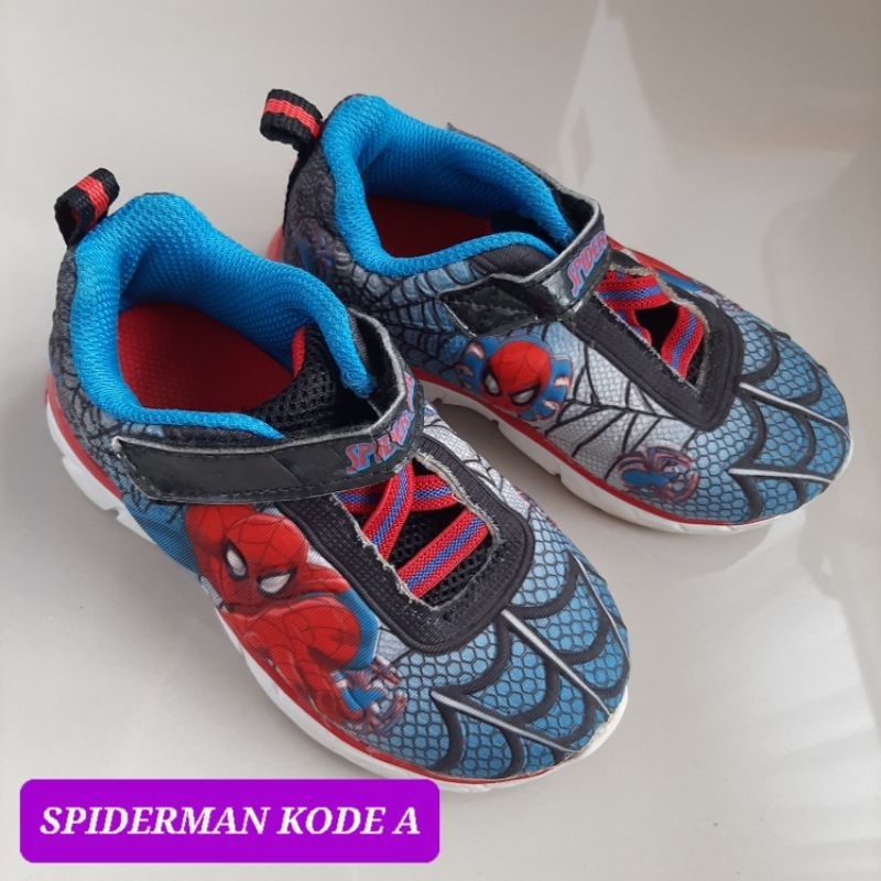 sepatu kets anak spiderman sepatu sekolah spiderman sepatu hitam anak spiderman