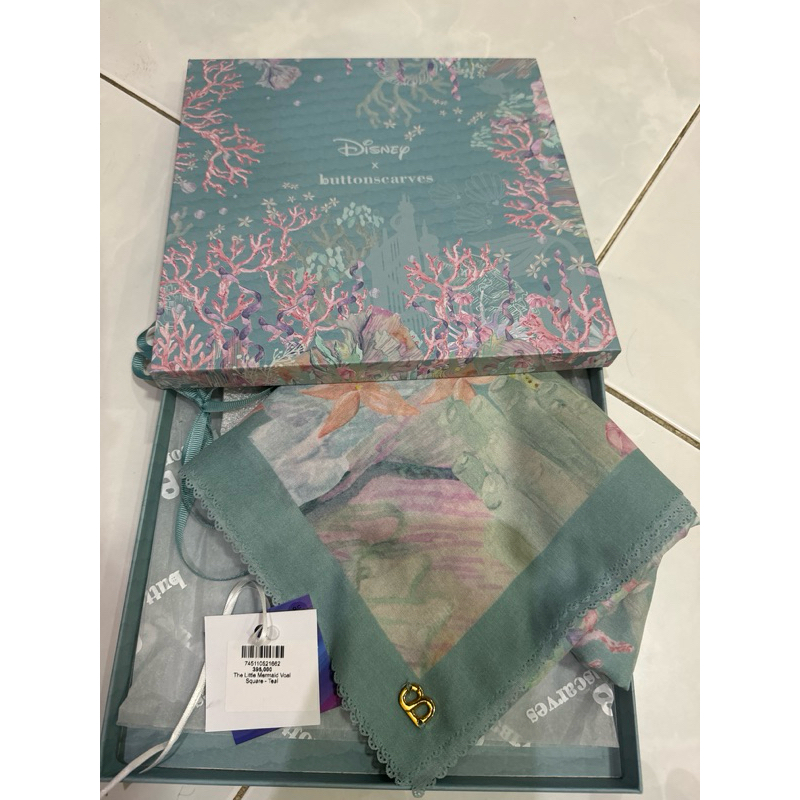 PL Buttonscarves Little Mermaid - Teal