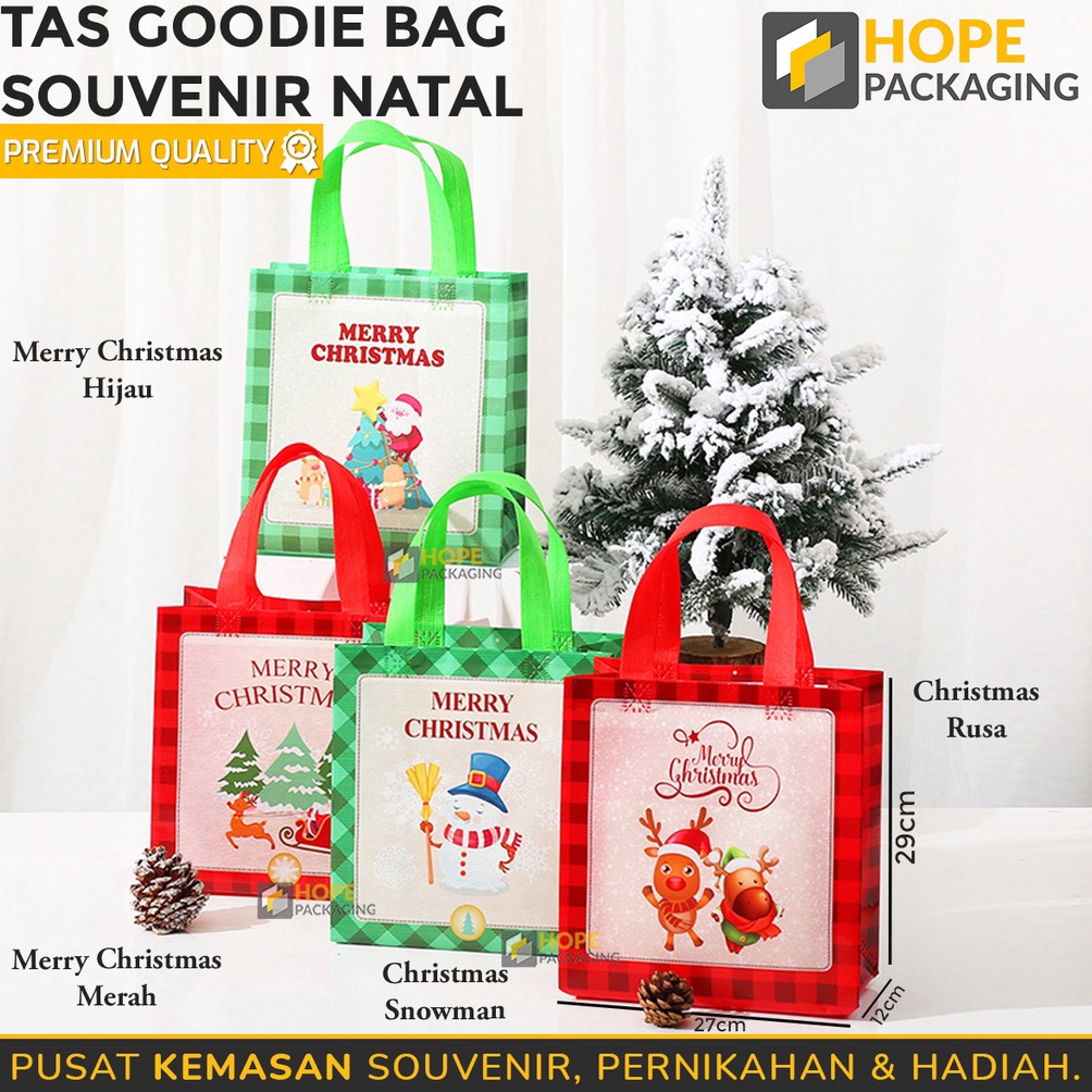 

NEW PROMO Tas Souvenir Goodie Bag Hadiah Natal Snack Natal Anak Tas Kado Merry Christmas Goodie Bag Hadiah Ultah
