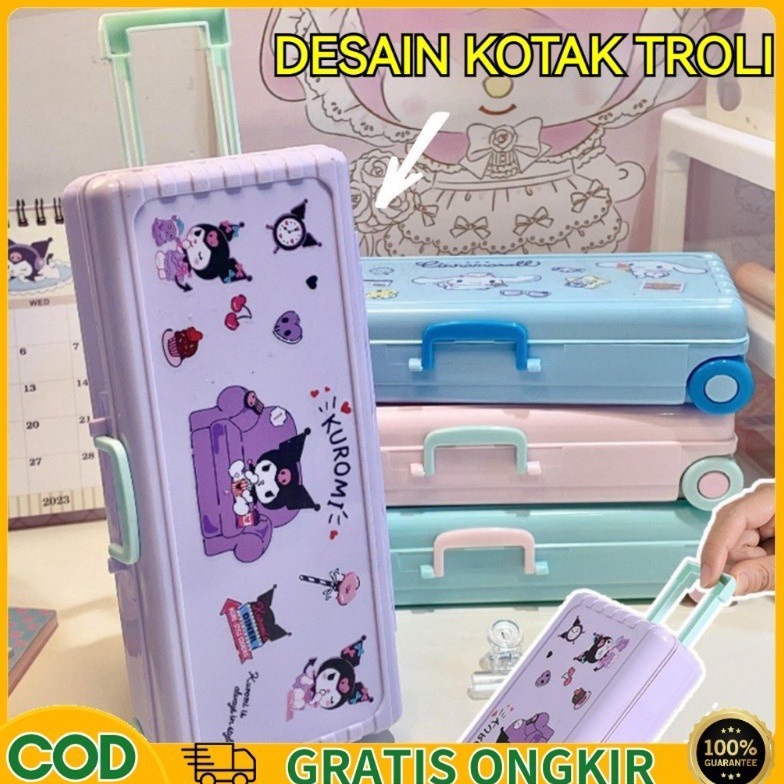 

Terdepan CODSanrio DIY Kotak Alat Tulis Bentuk Bagasi Kreatif Portabel Kapasitas Besar Cute Girl Heart 3D Pencil Bag