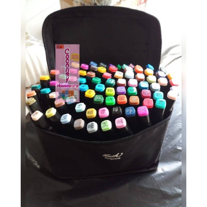 

Spidol Warna isi 80 / Spidol 80 Warna / Touch Spidol Dual Side Fine Art Brush Pen Art Marker set 40/60/80 / Pensil Warna / Krayon Warna