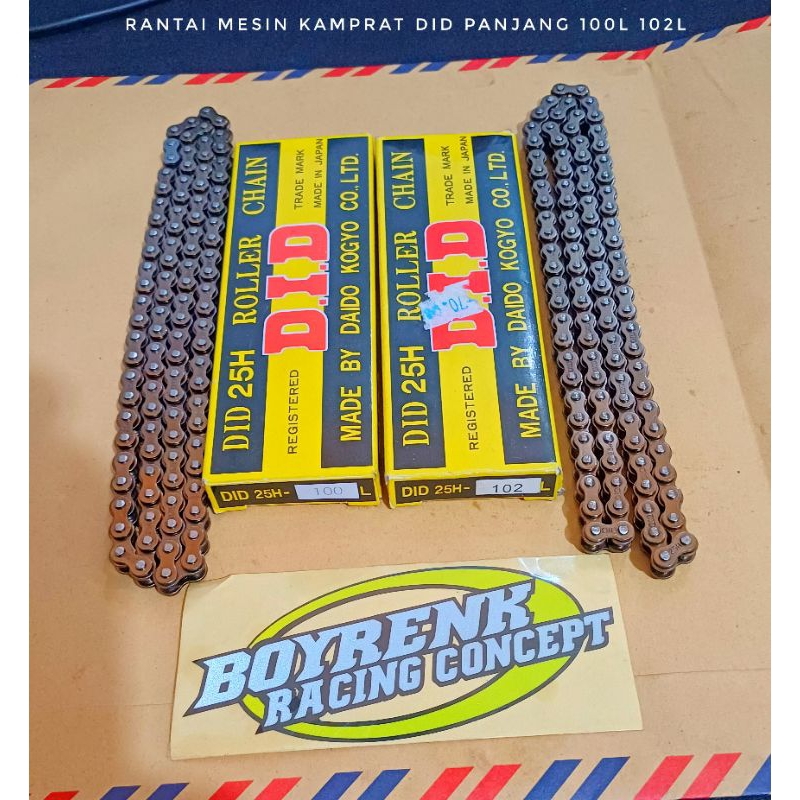RANTAI KAMPRAT KETENG SERIES TIGER MODEL RANTAI DAN KUPU DID 100 102 104L PNP TIGER GL MEGAPRO-BOYRE