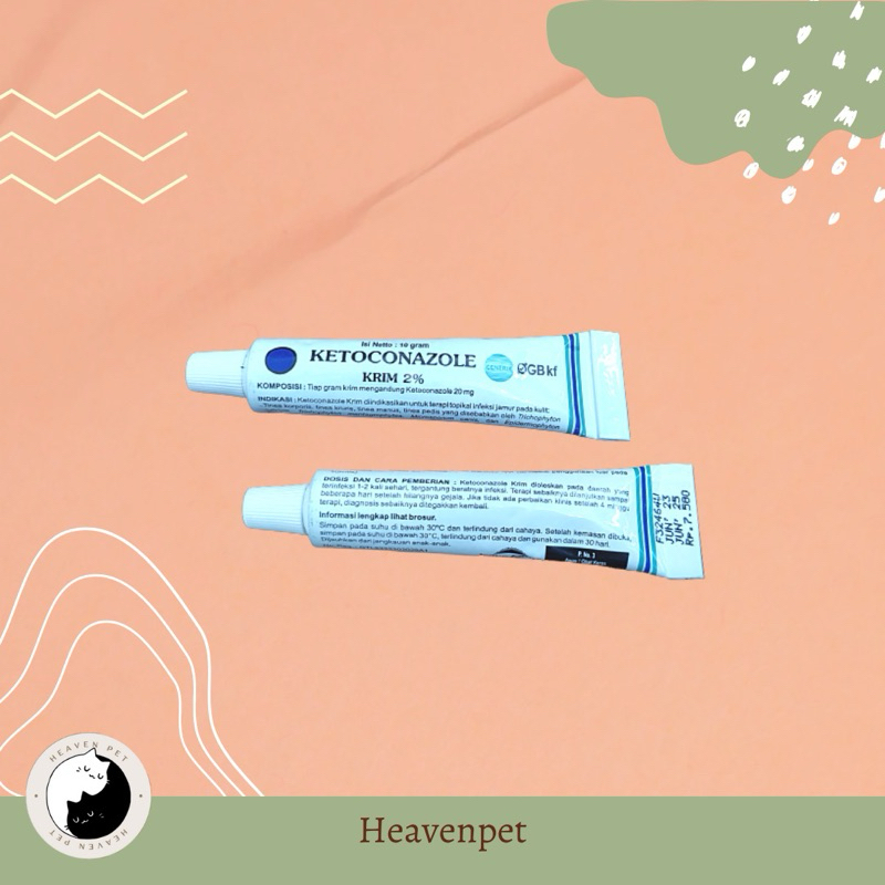 KETOCONAZOLE CREAM 10 GR- salep anti jamur anjing & kucing