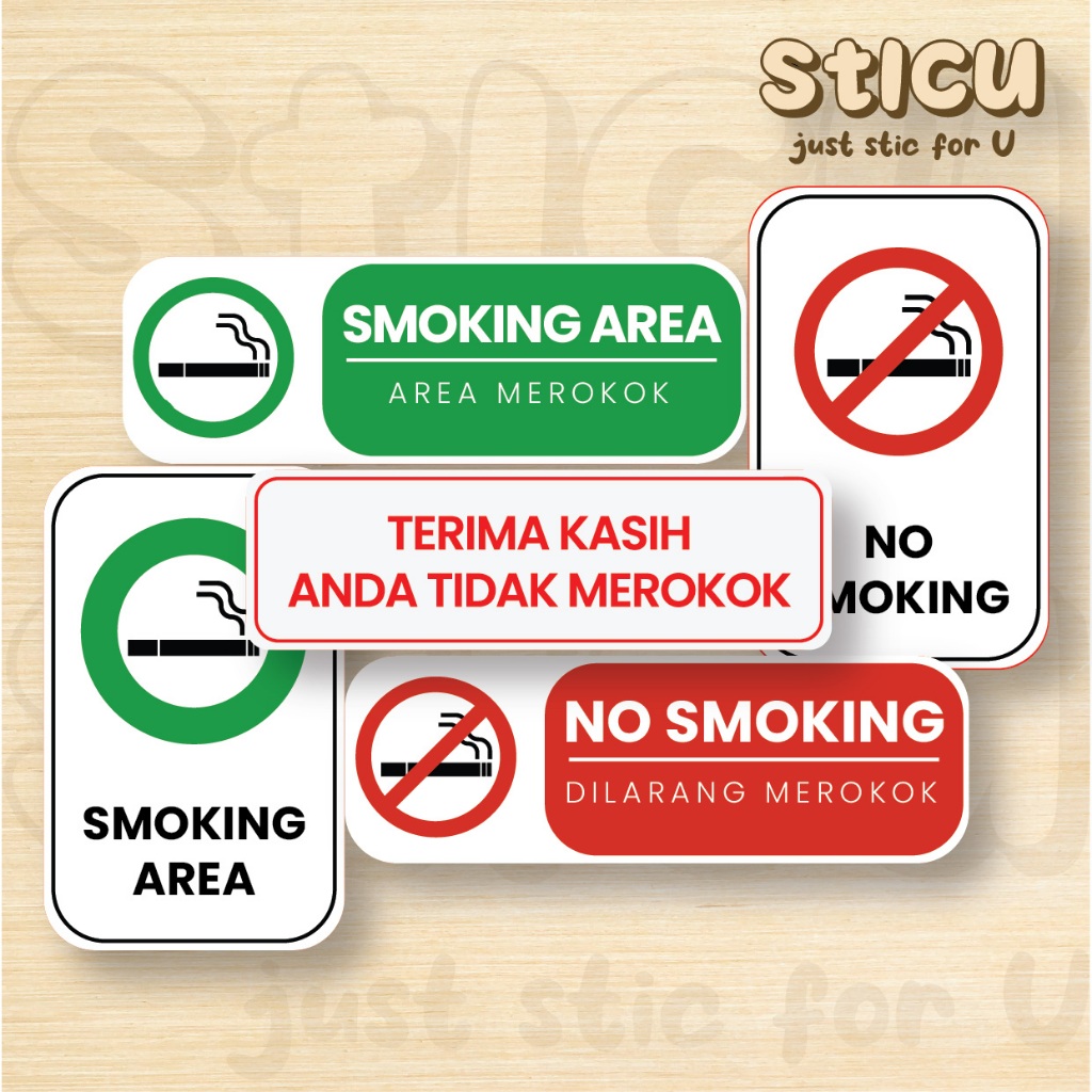 

SIGN STICKER SMOKING AREA - STIKER RAMBU AREA MEROKOK PINTU CAFE RUMAH