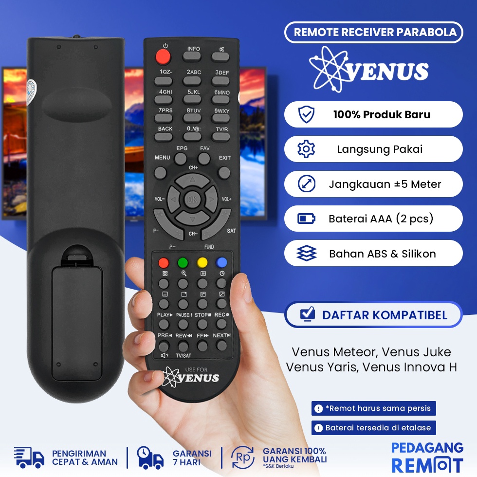 FLASH SALE Remot Remote Receiver Parabola Venus Meteor HD  Venus Juke  Venus Inova HD