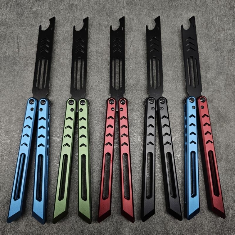 Balisong Trainer Shark Aluminium Handle Butterfly Knife AH5