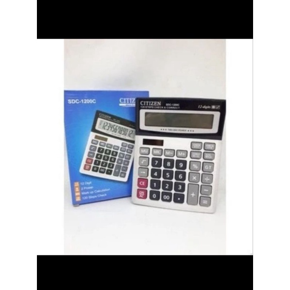 

MAKSIMAL CITIZEN CT 12N Check Correct Kalkulator Cek Ulang 12Digit LCD Besar