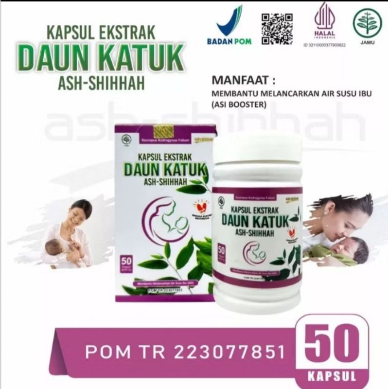Kapsul Extrak Daun Katuk Asi Booster Melancarkan Asi