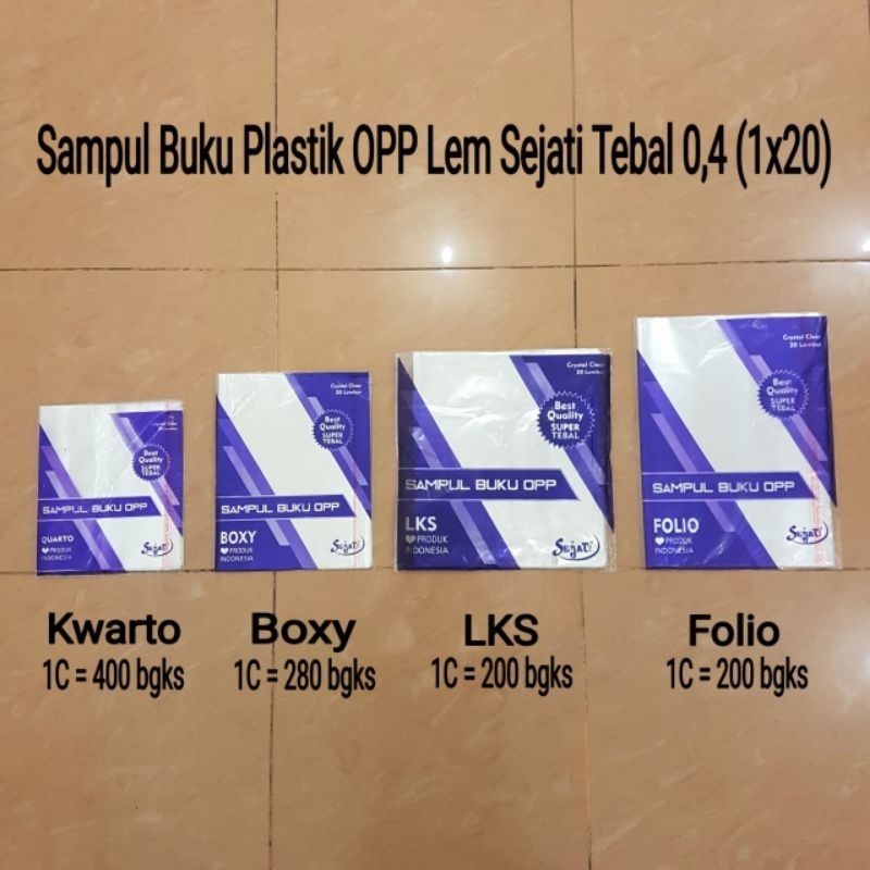 

Sampul Buku Plastik LEM Sejati Kwarto Boxy isi 20